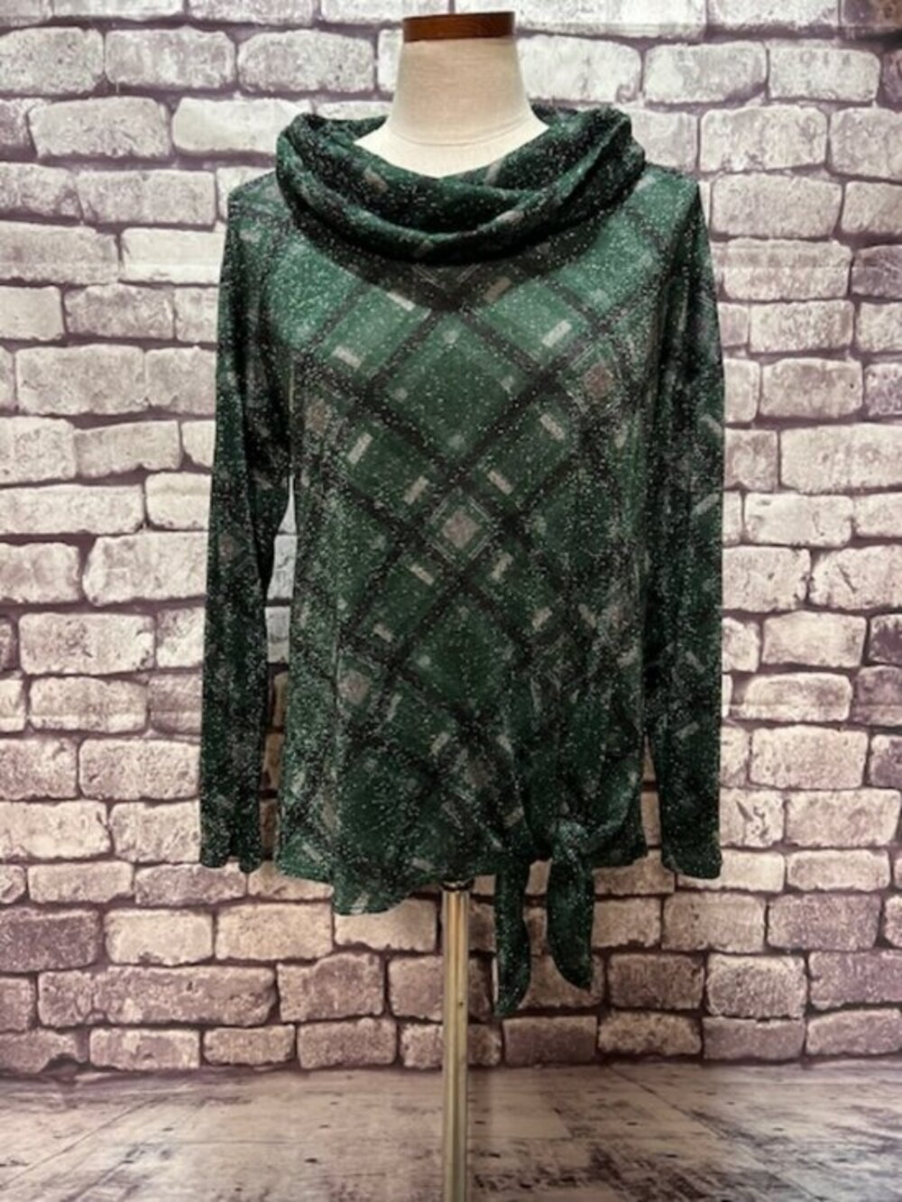 AGB Long Sleeve Cowl Neck Blouse Size M
